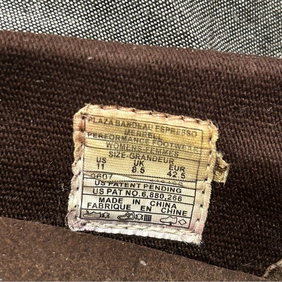 Merrell Plaza Bandeau Mary Jane Women’s Size 11 Espresso Leather Slip On Shoes - Picture 8 of 8